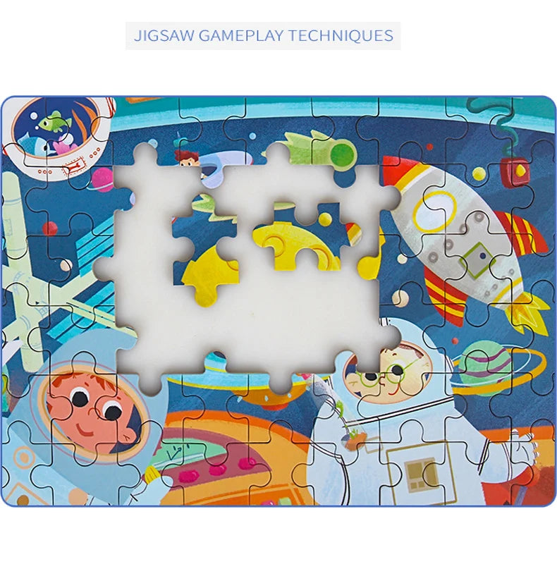 פאזל עץ 60 חלקים בקופסת פח – 12 נושאים – תמונה 6