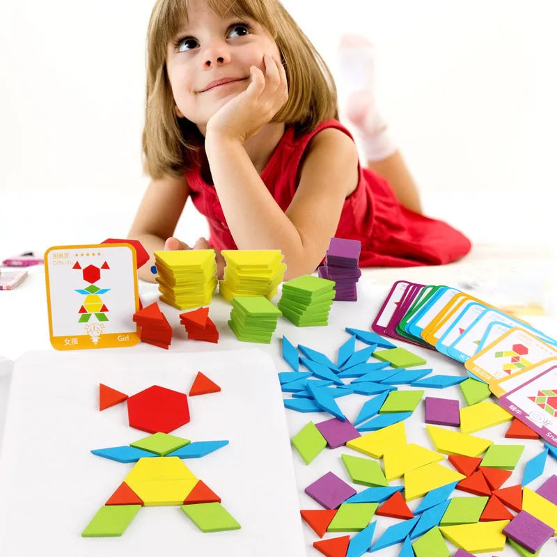 155 צורות עץ צבעוניות עם כרטיסי דוגמה – תמונה 2