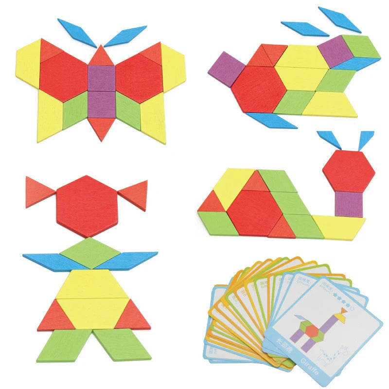 155 צורות עץ צבעוניות עם כרטיסי דוגמה – תמונה 5