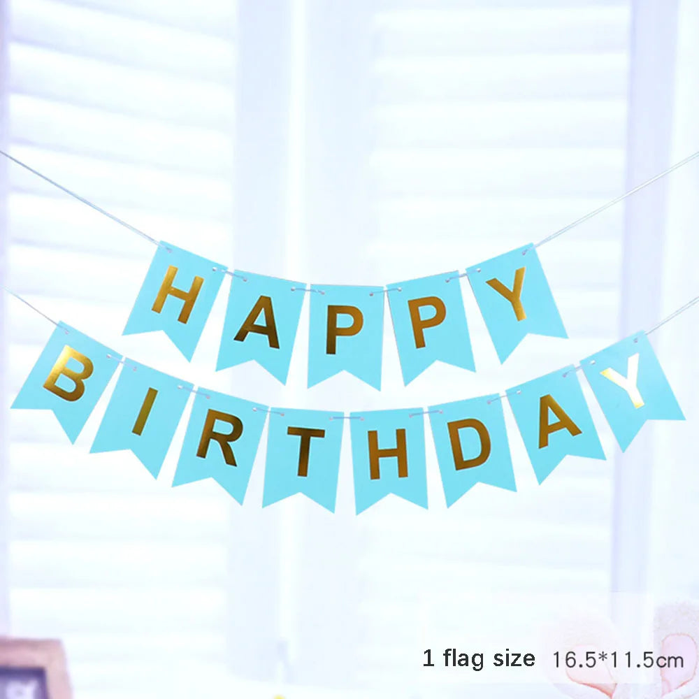 שרשרת דגלוני "Happy Birthday" – עשרות עיצובים – תמונה 27