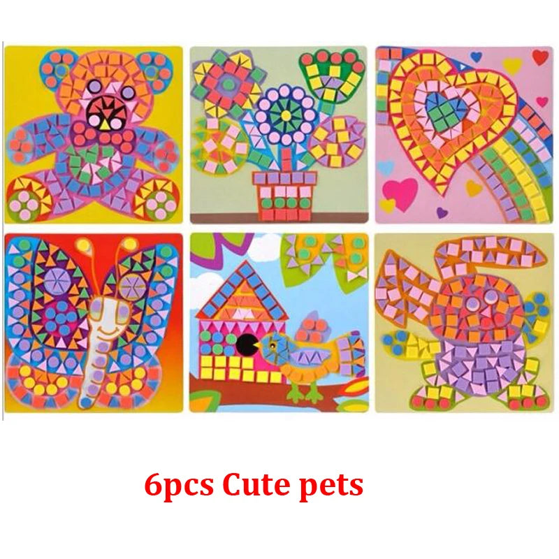 6 ערכות פסיפס מדבקות מספוג – תמונה 8