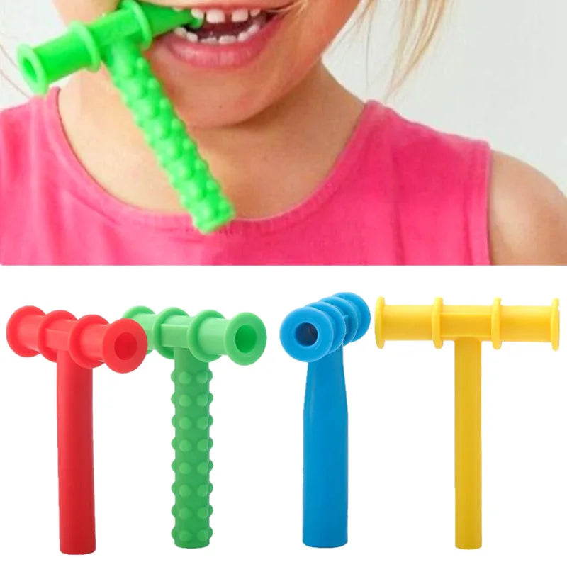 צינור לעיסה חושי לילדים – לוויסות ולדיבור