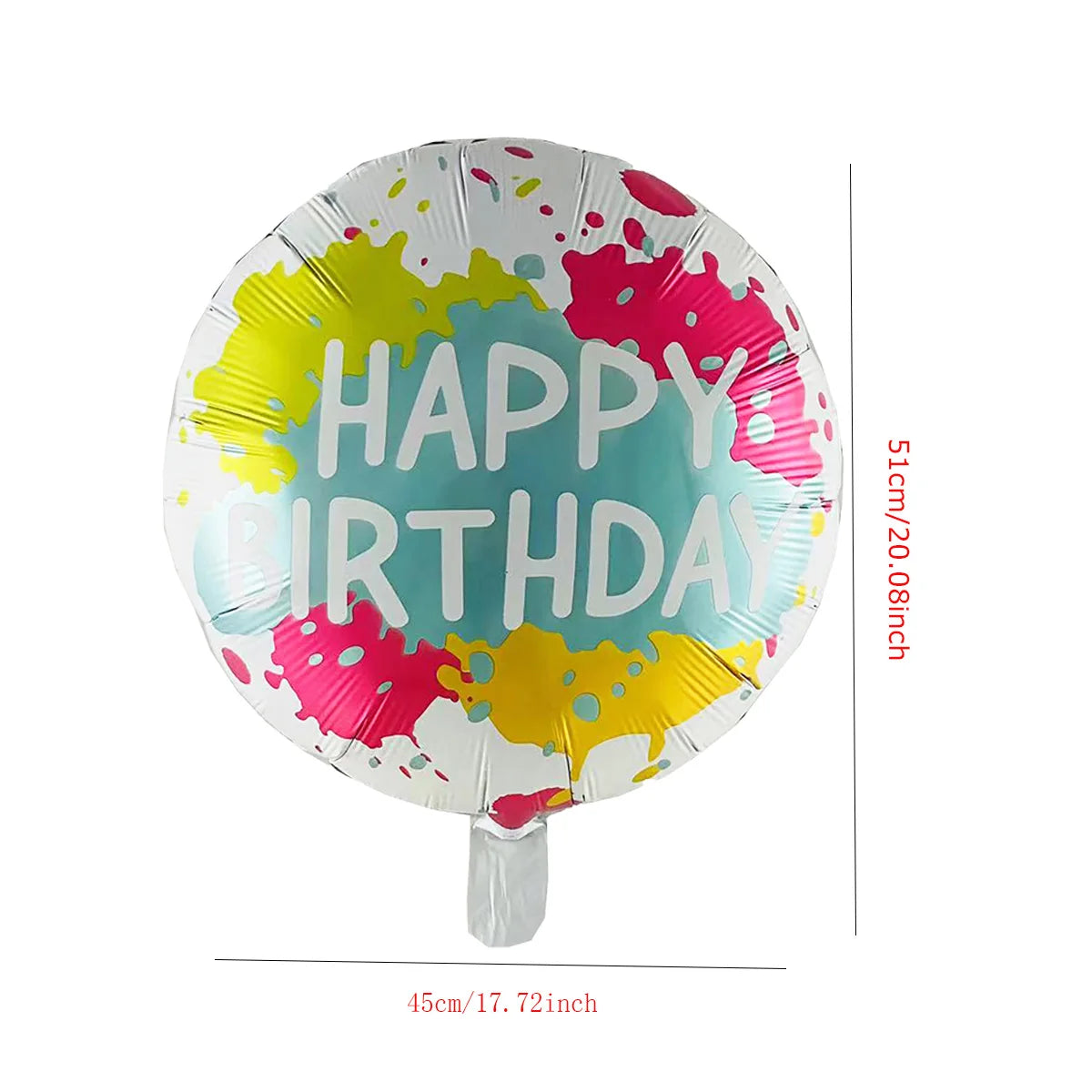 10 בלוני מיילר עגולים "Happy Birthday" – או סוכריות וכדורי 4D – תמונה 5
