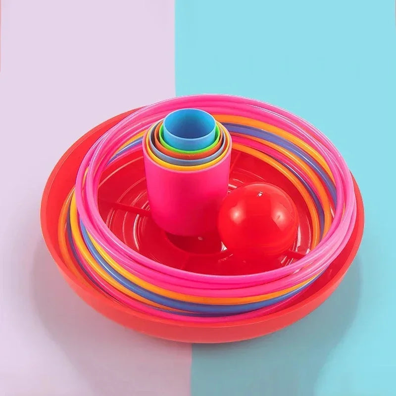 משחק זריקת טבעות עם מגדל – לבית ולחצר – תמונה 3