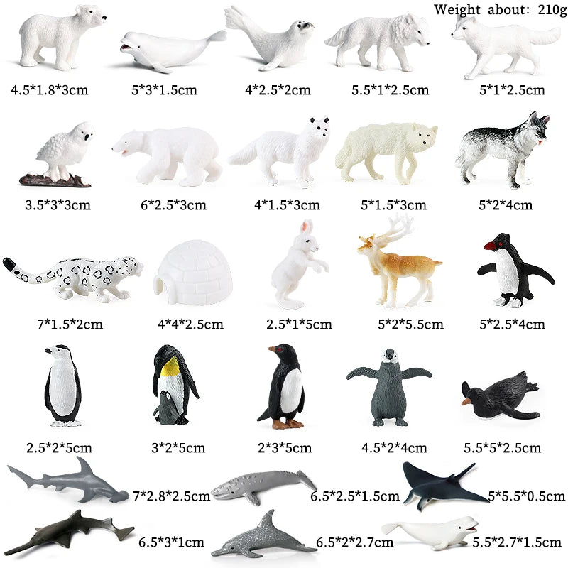 סטים של דמויות חיות קטנות – חווה, ספארי, ים ועוד – תמונה 12