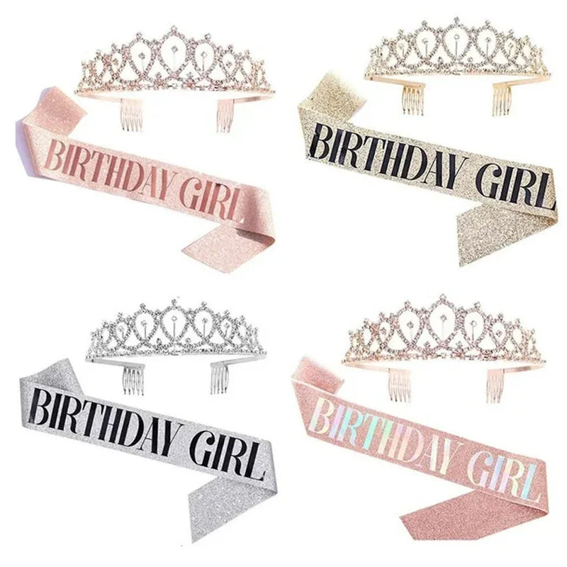כתר יהלומים וסרט "Birthday Girl" או "Birthday Queen" לחוגגת
