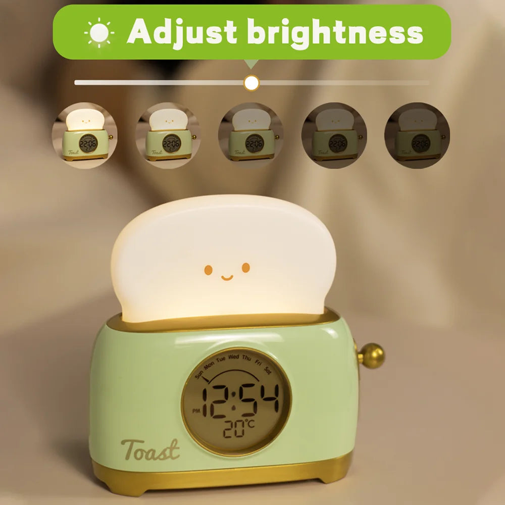 שעון מעורר טוסטר עם מנורת לילה – תמונה 2