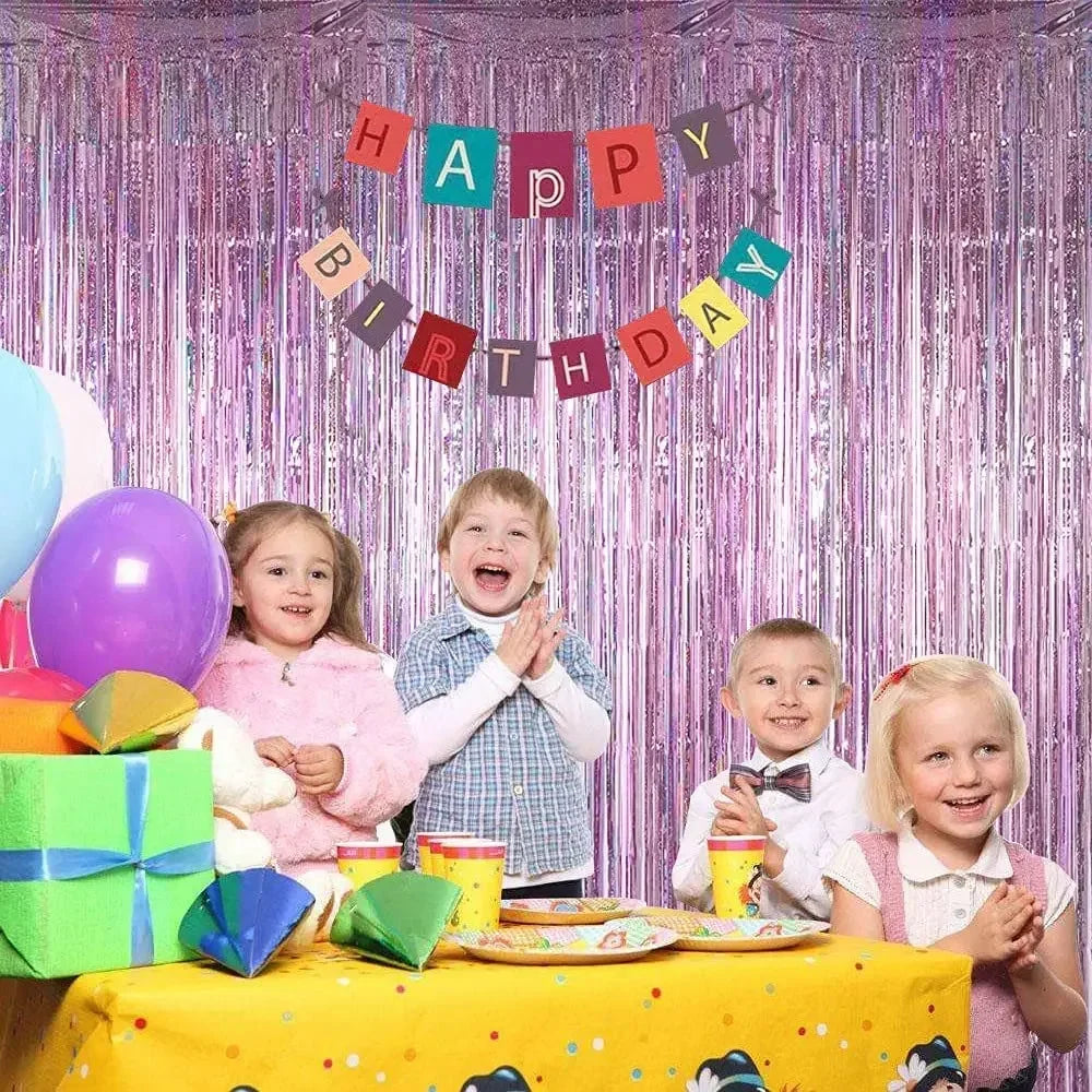 וילון פסים נוצץ לסילבסטר וליום הולדת – 1, 2 או 3 מטר – תמונה 4