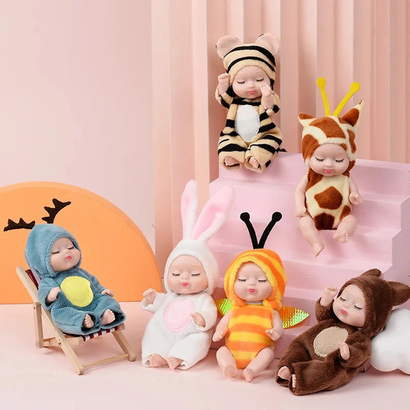 בובות תינוק ישנות בתחפושות חיות – אחת או סט 6 – תמונה 5