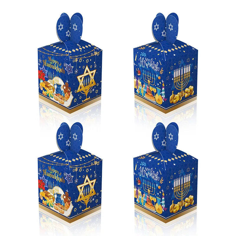 סט כלים חד-פעמיים למסיבת חנוכה – צלחות, כוסות, מפיות ומפה – תמונה 2