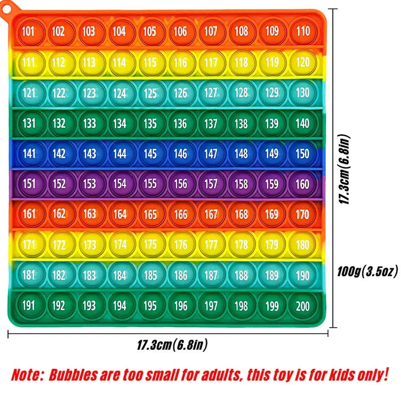 פופ-איט ספירה 1–200 בצבעי הקשת – תמונה 2