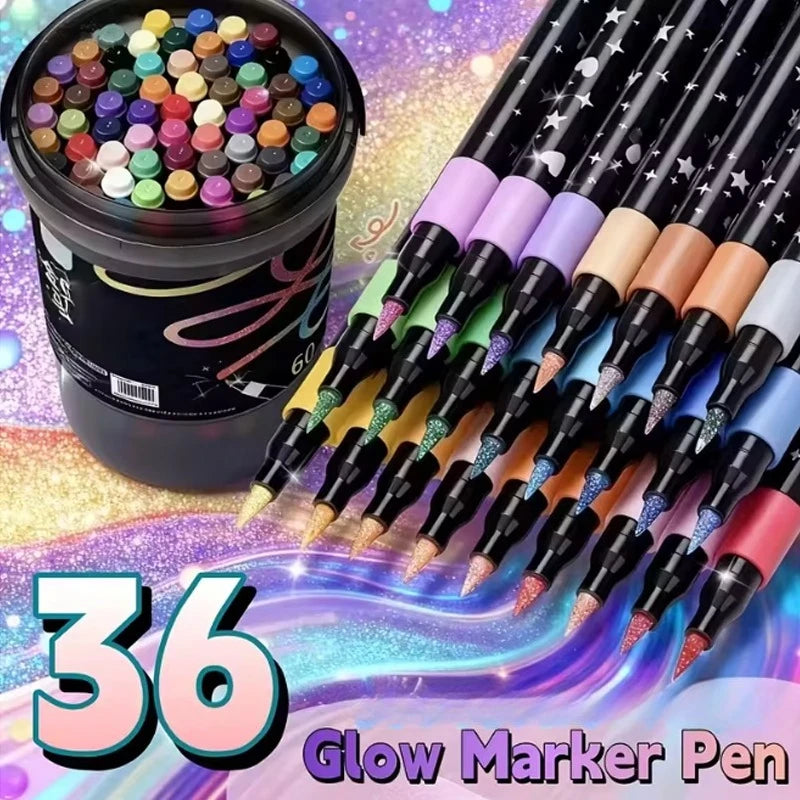 טושי נצנצים מתכתיים בדלי – 24 או 36 – תמונה 3