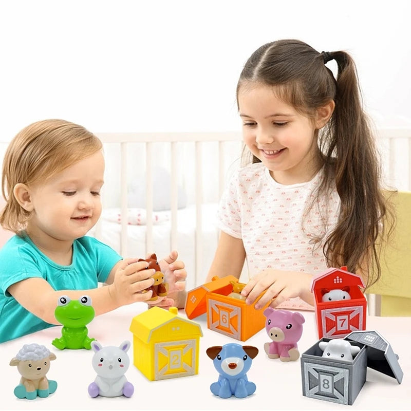 רפת עם בובות אצבע – משחק התאמה וצבעים – תמונה 2