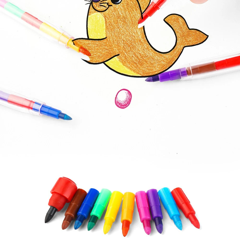 עפרונות צבעוניים נשלפים – 12 או 24 עפרונות – תמונה 4