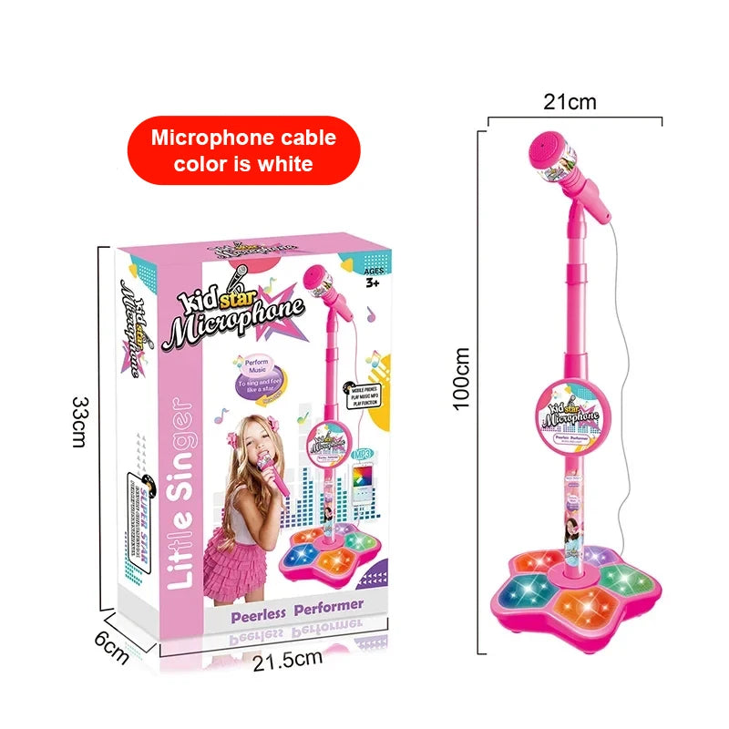עמדת קריוקי לילדים עם מיקרופון ואורות – תמונה 7