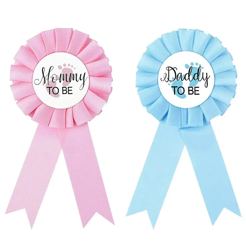 סרט וסיכה "Mommy to be" ו-"Daddy to be" למסיבת לידה וגילוי מין – תמונה 4