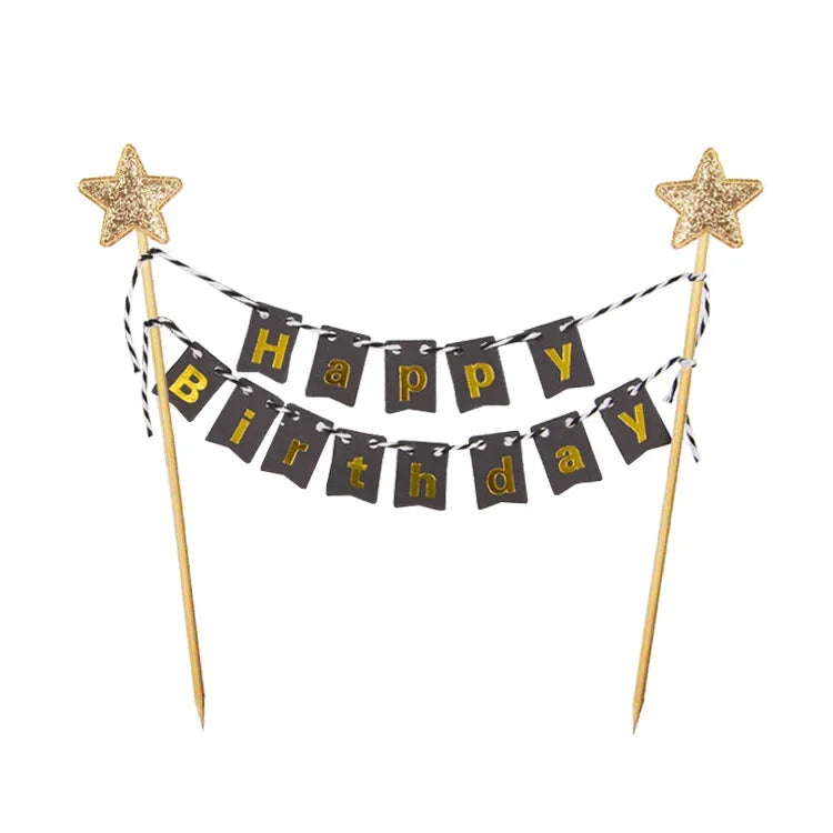 טופר דגלוני "Happy Birthday" לעוגה – 7 עיצובים – תמונה 9