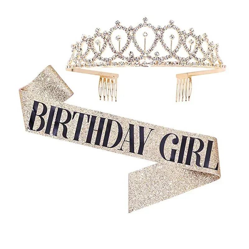 כתר יהלומים וסרט "Birthday Girl" או "Birthday Queen" לחוגגת – תמונה 7