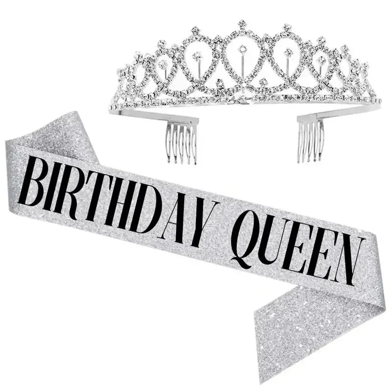כתר יהלומים וסרט "Birthday Girl" או "Birthday Queen" לחוגגת – תמונה 11