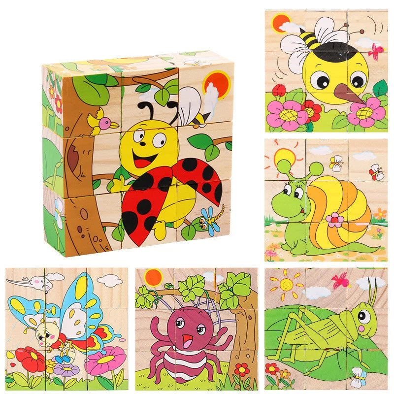 פאזל קוביות עץ – 6 תמונות בקוביה אחת – תמונה 12