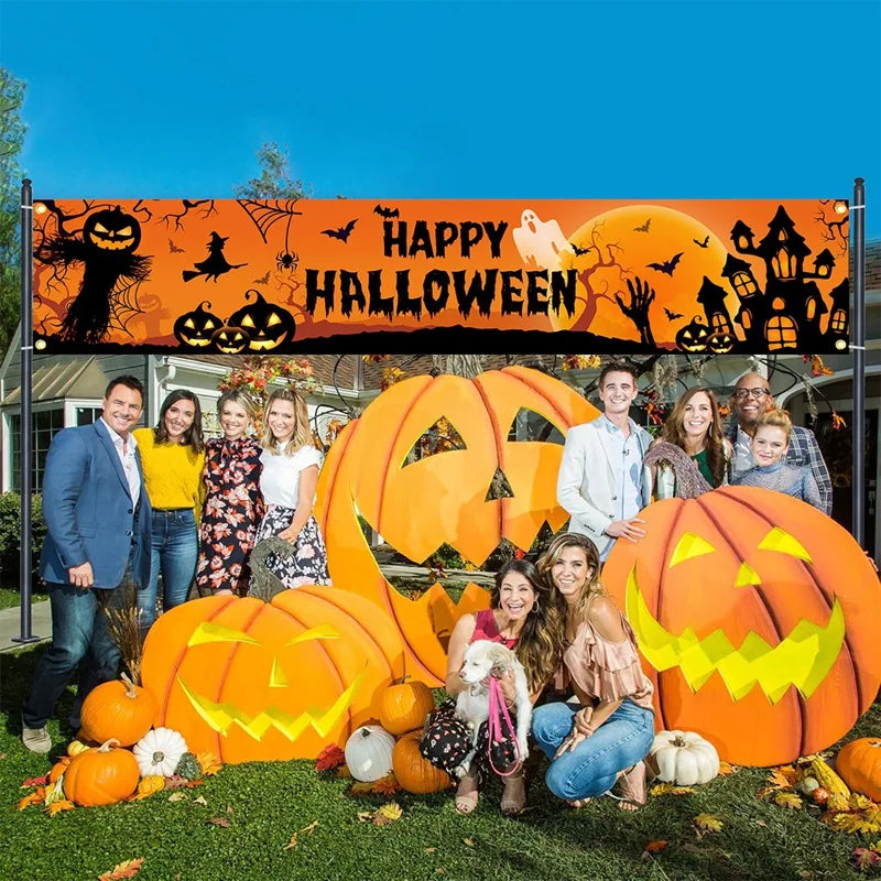 באנר בד "Happy Halloween" לגדר ולקיר – 200 ס״מ, דגמים לבחירה – תמונה 5