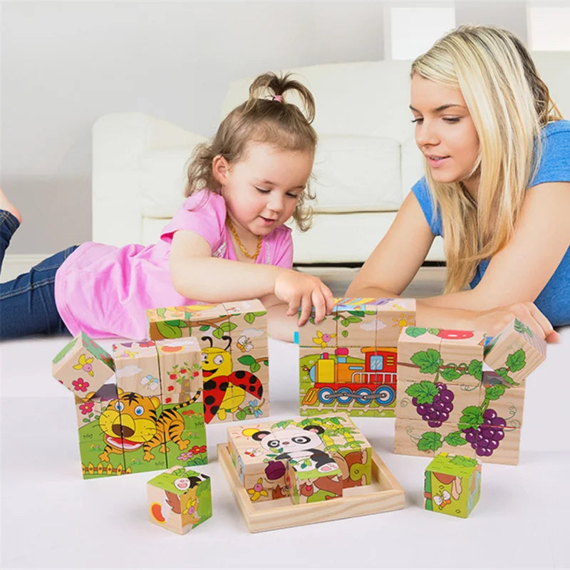 פאזל קוביות עץ – 6 תמונות בקוביה אחת – תמונה 3