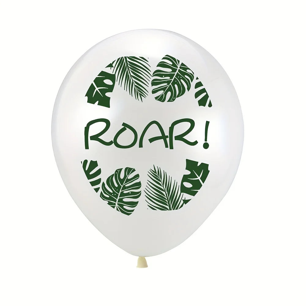 12 בלוני דינוזאורים "ROAR" בגווני ירוק – תמונה 5
