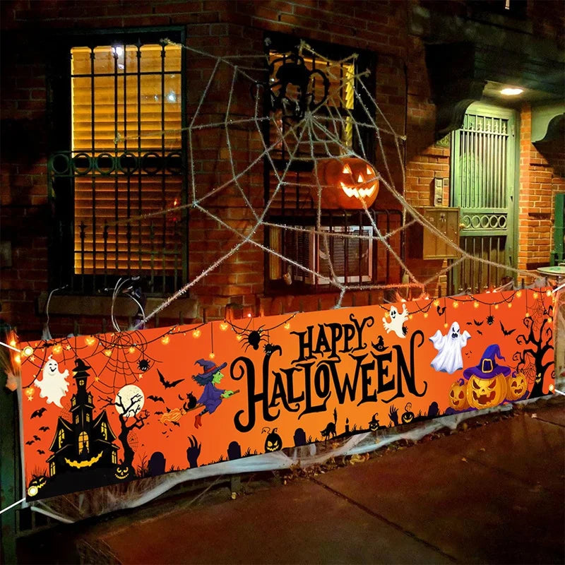 באנר בד "Happy Halloween" לגדר ולקיר – 200 ס״מ, דגמים לבחירה – תמונה 3