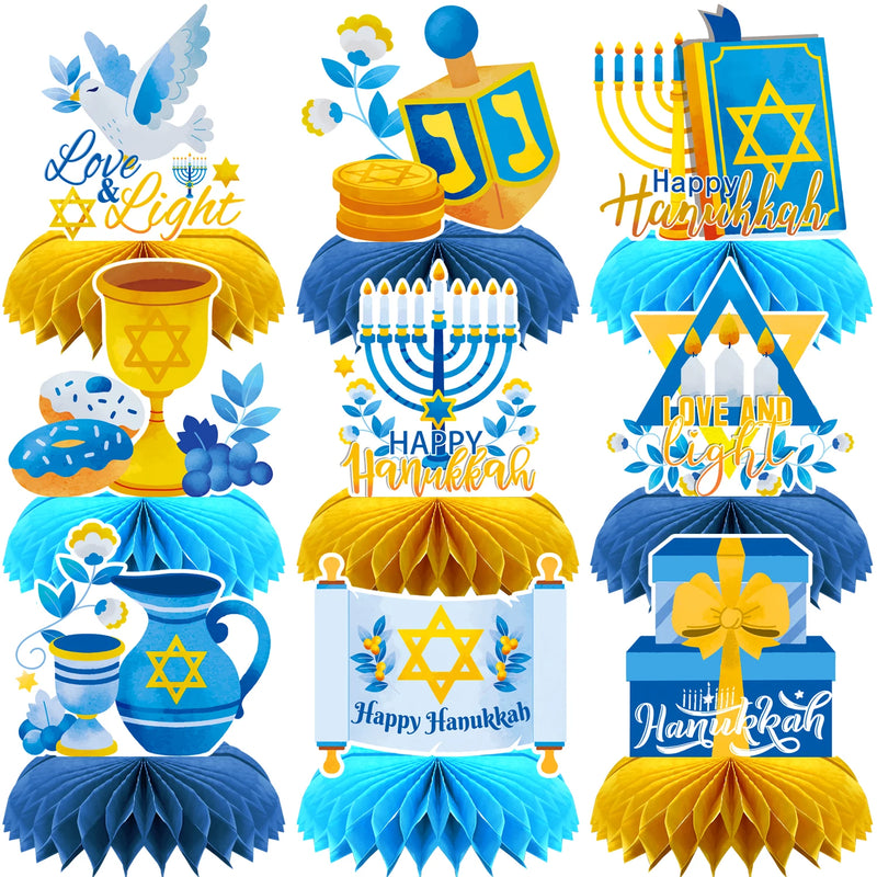 9 קישוטי חלת דבש לשולחן החנוכה – חנוכיה, סביבון, כד שמן ועוד