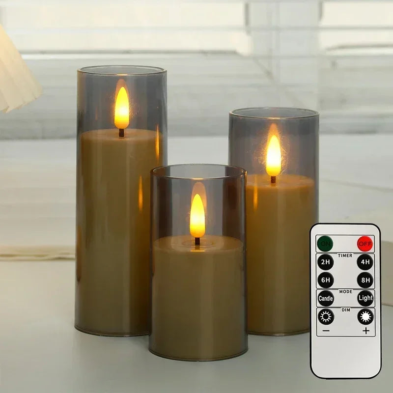 Battery compartment on the base of an LED candle