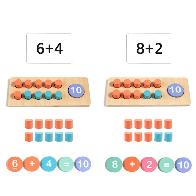 לוח מספרים מעץ – חיבור, חיסור והתאמה – תמונה 3