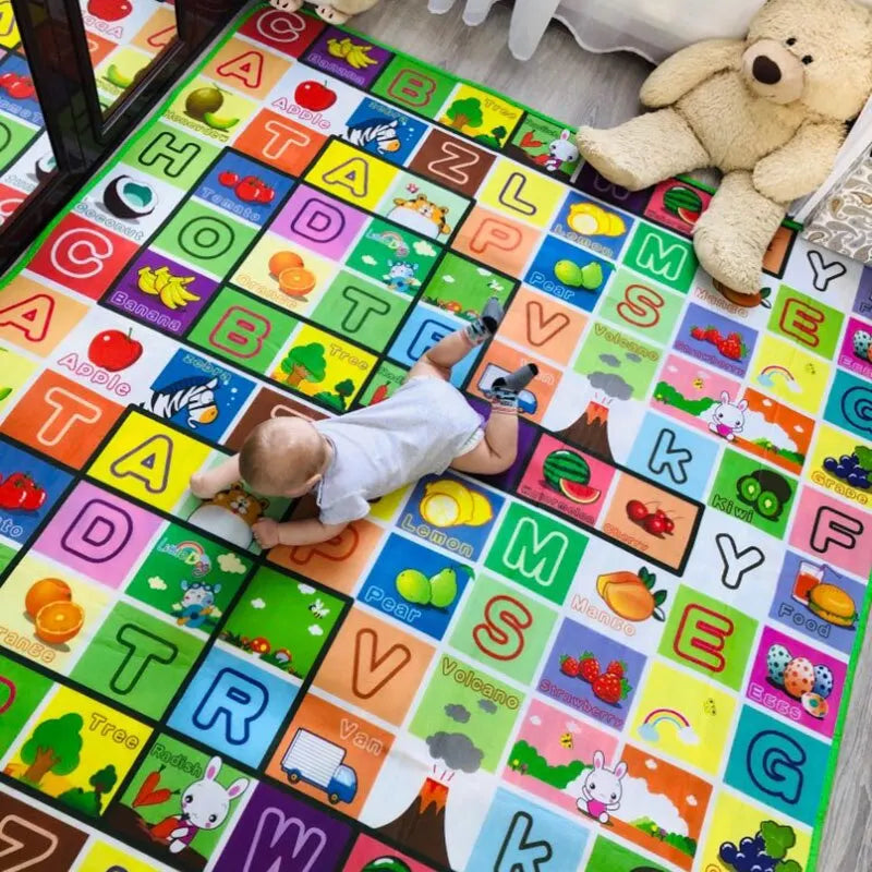 משטח משחק דו-צדדי לתינוק – 180×120 ס״מ