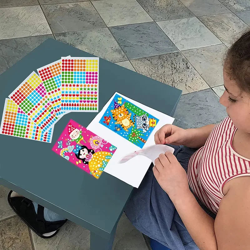 פסיפס מדבקות נקודה – ממלאים ציורי חיות – תמונה 6