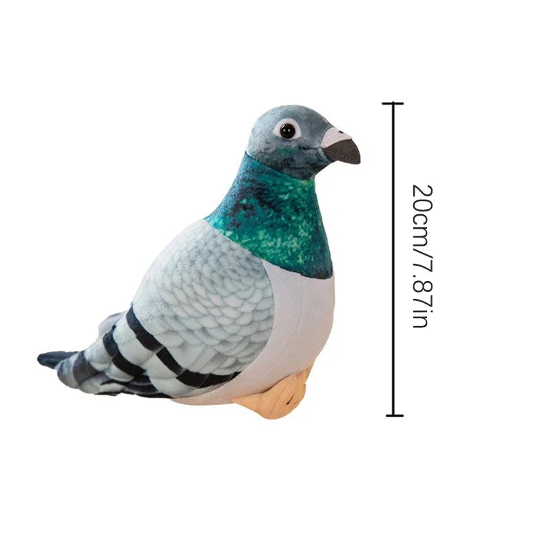 יונה מציאותית מפרווה – 20 ס״מ – תמונה 6