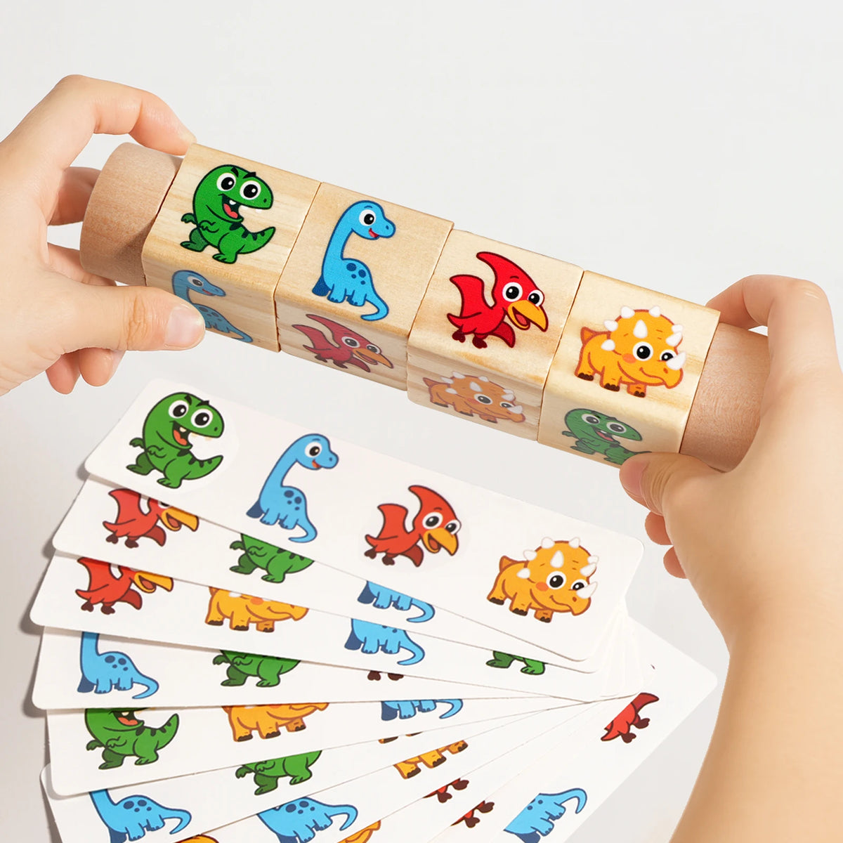 עמודי קוביות מסתובבות – התאמת חיות וצבעים – תמונה 3