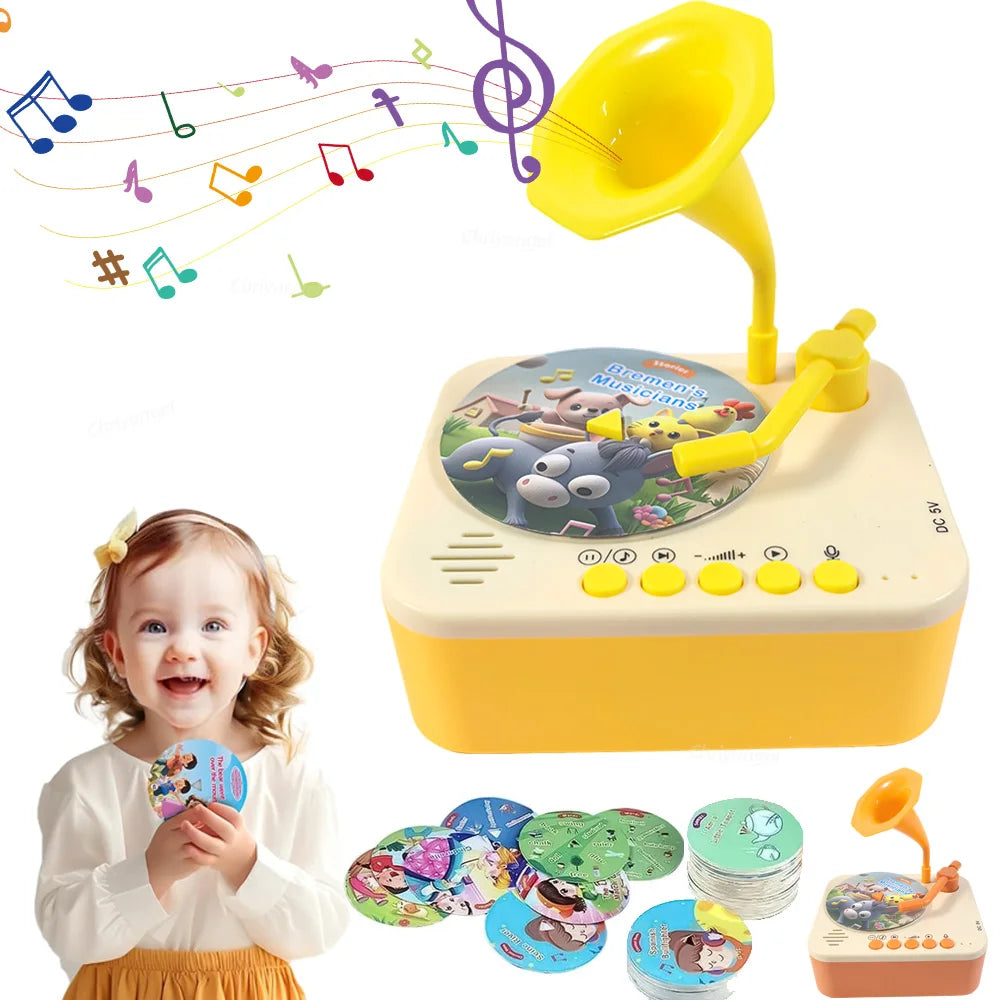 גרמופון סיפורים לילדים – 93 כרטיסי שירים וסיפורים
