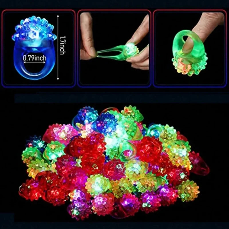 טבעות LED מאירות למסיבה – 20 עד 50 – תמונה 2