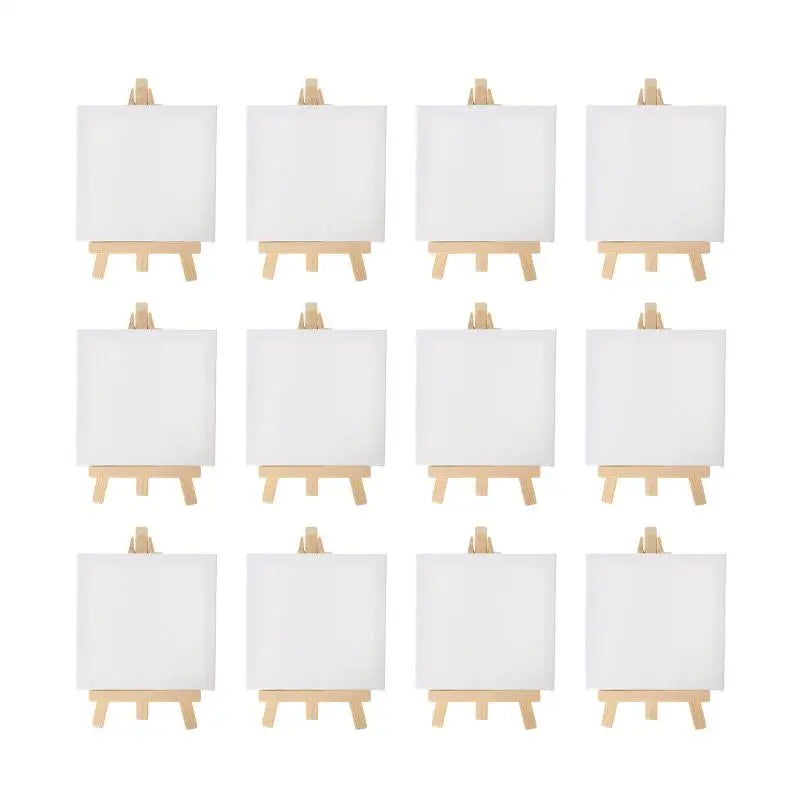 12 קנבסים קטנים עם כני ציור – לסדנת ציור