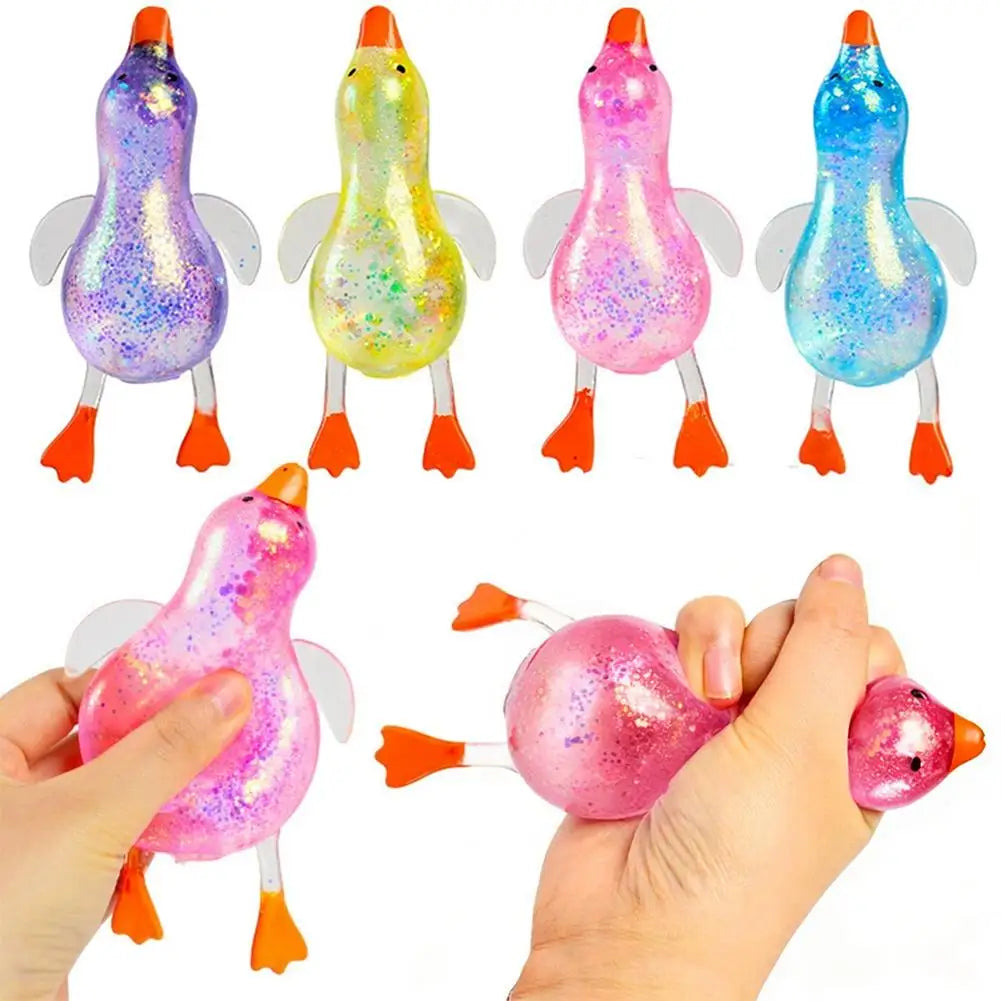 סקווישי ברווז נוצץ – נמעך וחוזר