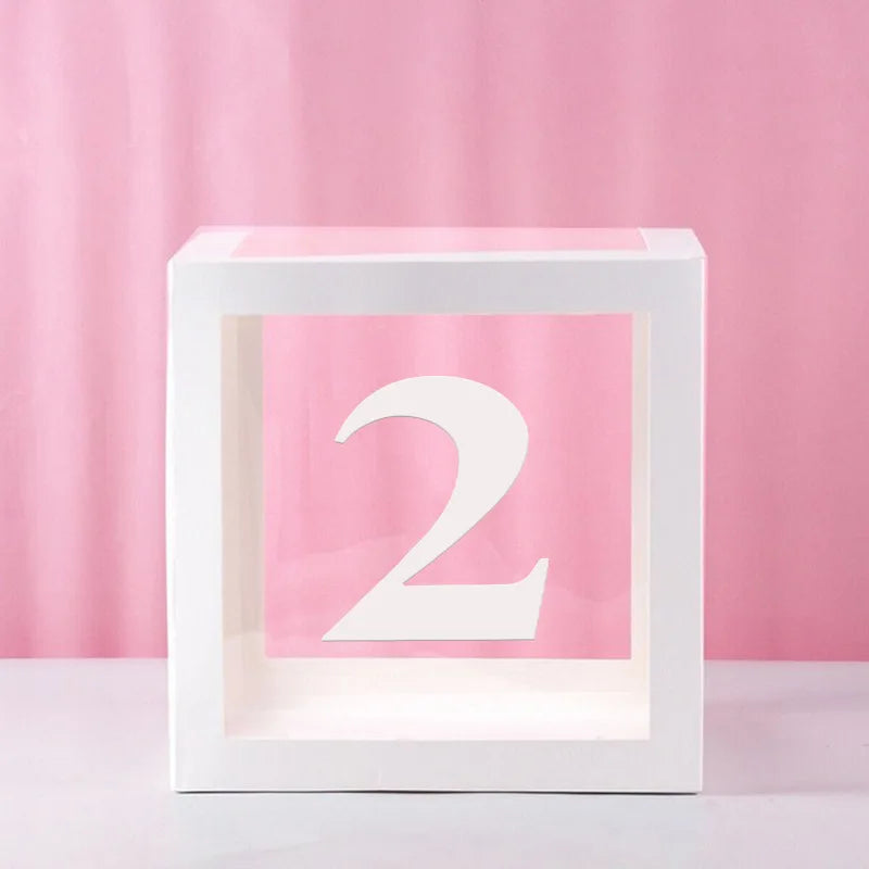 קופסת אותיות שקופה לבלונים 25 ס״מ – A–Z, ספרות ולב – תמונה 35