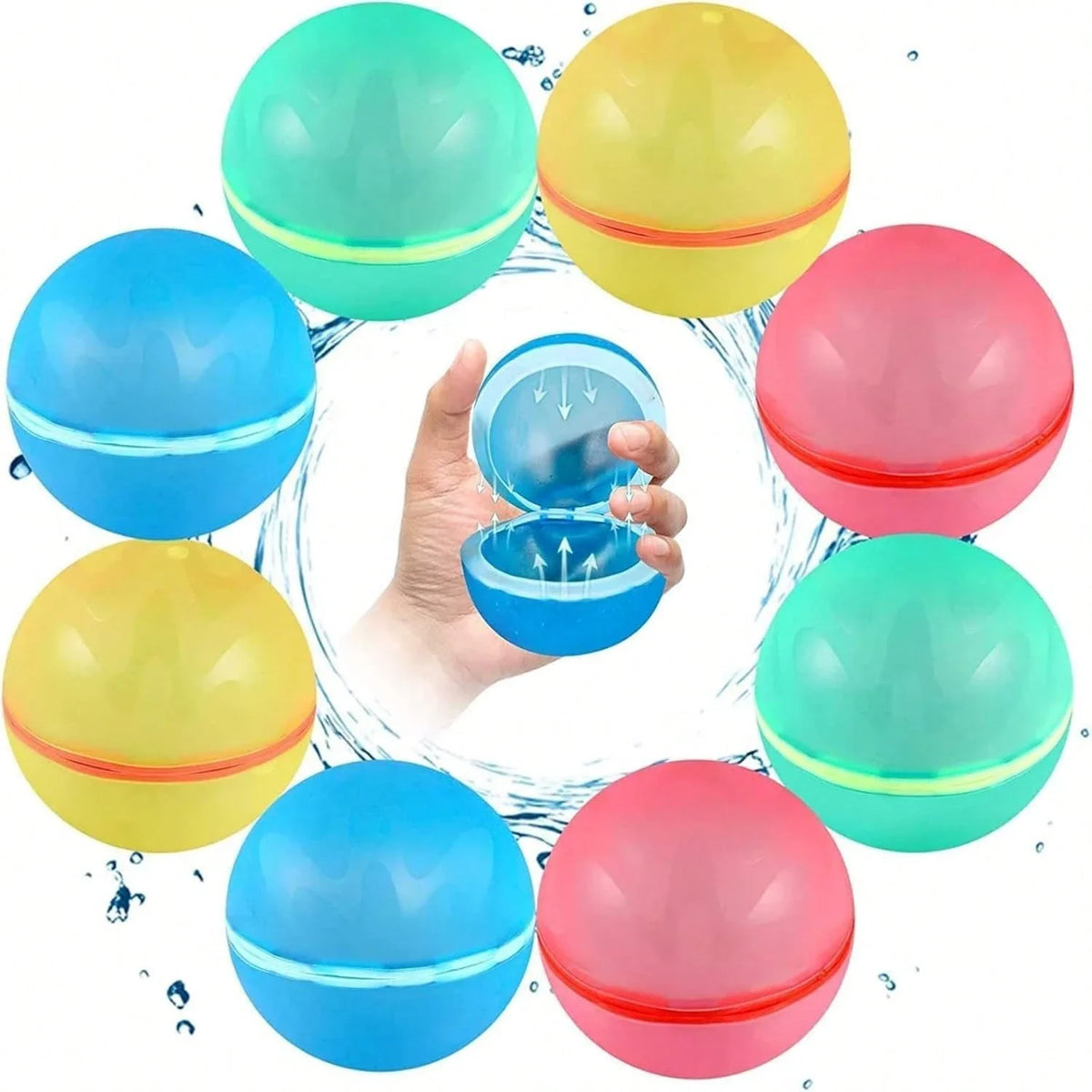12 בלוני מים רב-פעמיים – נסגרים לבד – תמונה 2