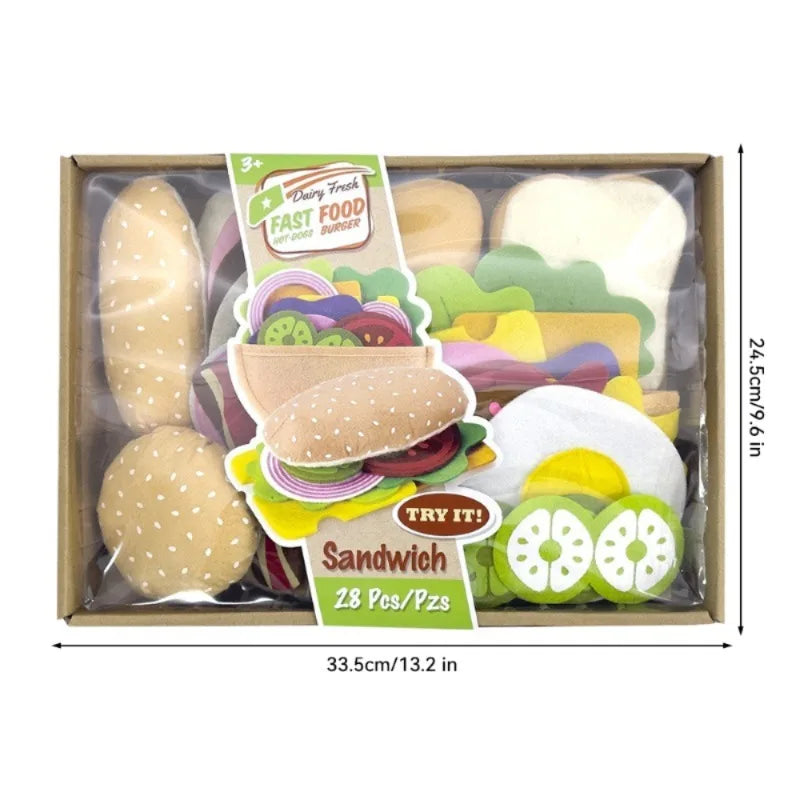 ערכת המבורגרים וכריכים מלבד – 28 חלקים – תמונה 6
