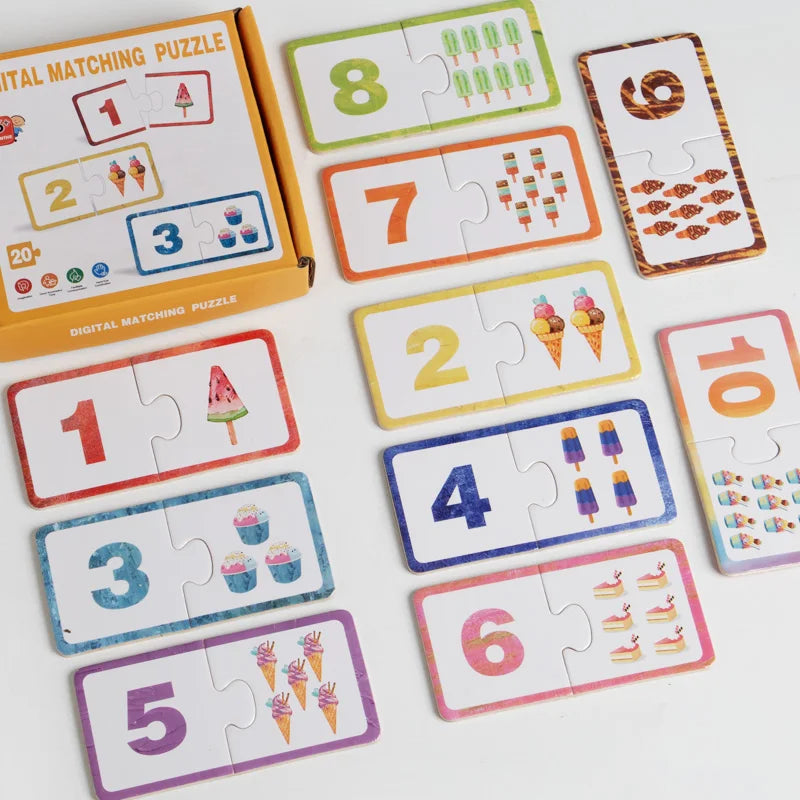 פאזל התאמת מספרים מעץ – 1 עד 10 – תמונה 2