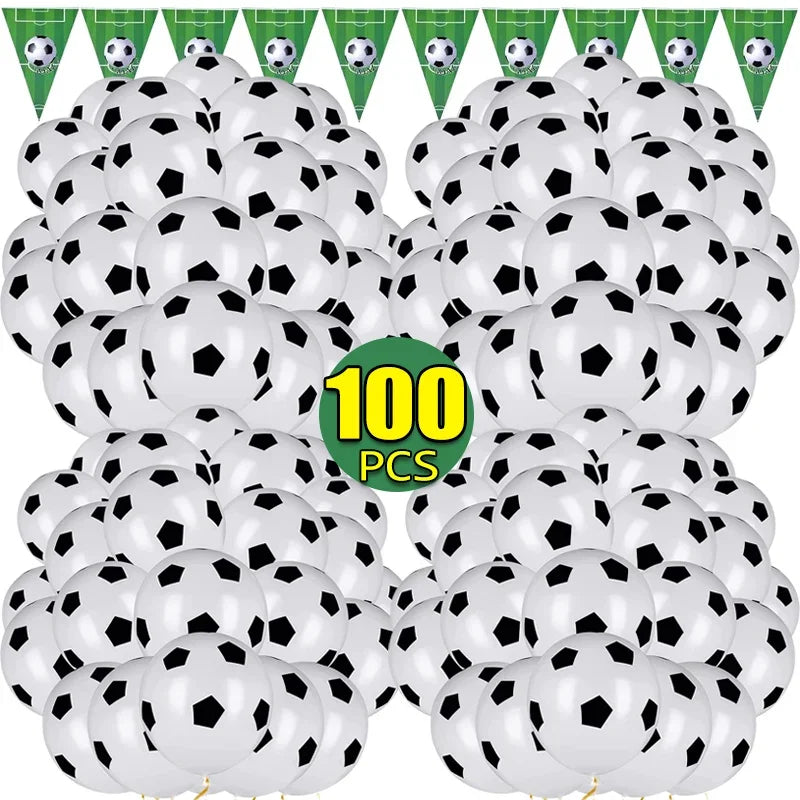 בלוני כדורגל שחור-לבן – 20 עד 100 בלונים