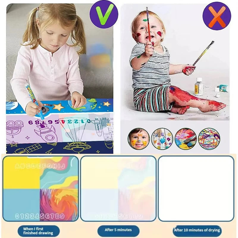 שטיח ציור במים – מציירים, מתייבש ומתחילים שוב – תמונה 2