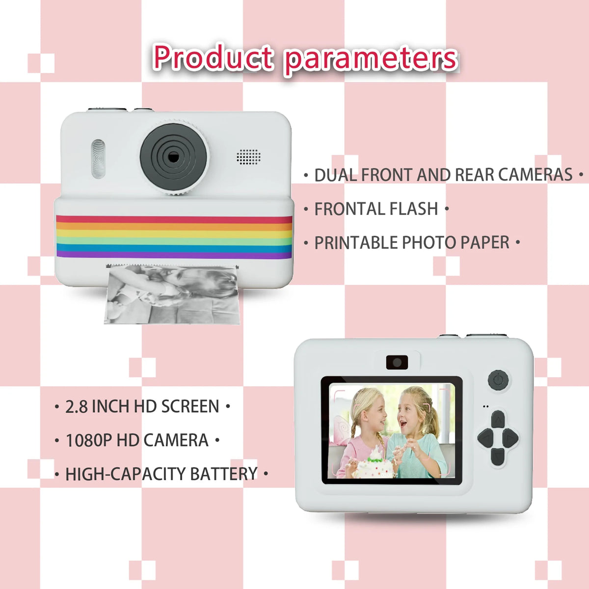 Back of the camera with screen and buttons