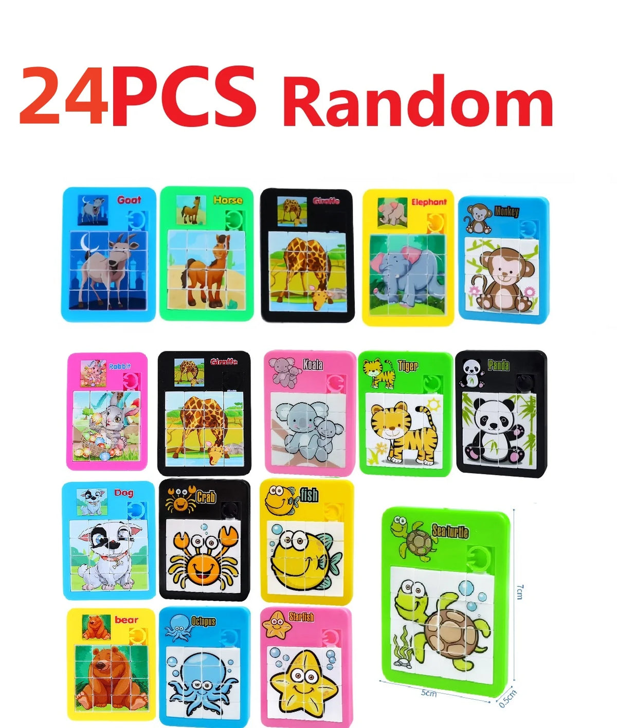 פאזלי הזזה בעיצוב חיות – מארז 12 או 24 – תמונה 8