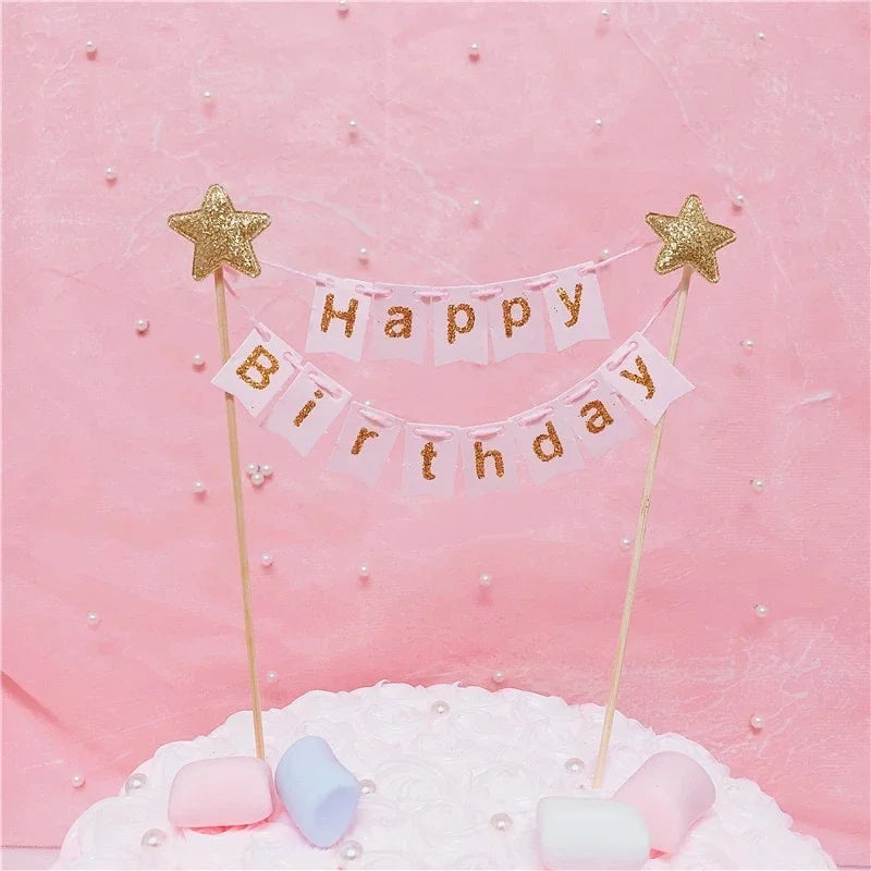 טופר דגלוני "Happy Birthday" לעוגה – 7 עיצובים – תמונה 5