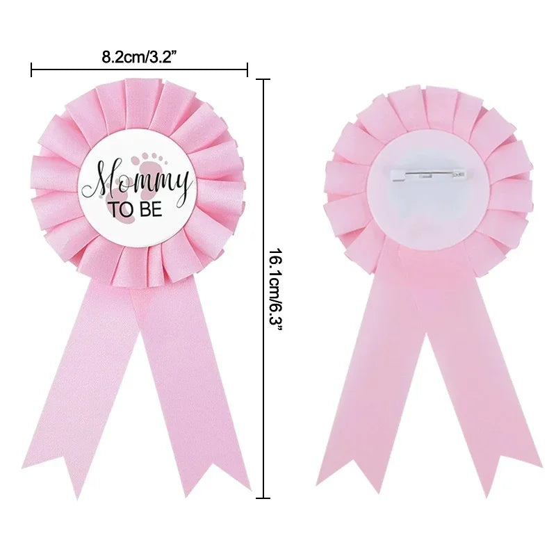 סרט וסיכה "Mommy to be" ו-"Daddy to be" למסיבת לידה וגילוי מין – תמונה 3