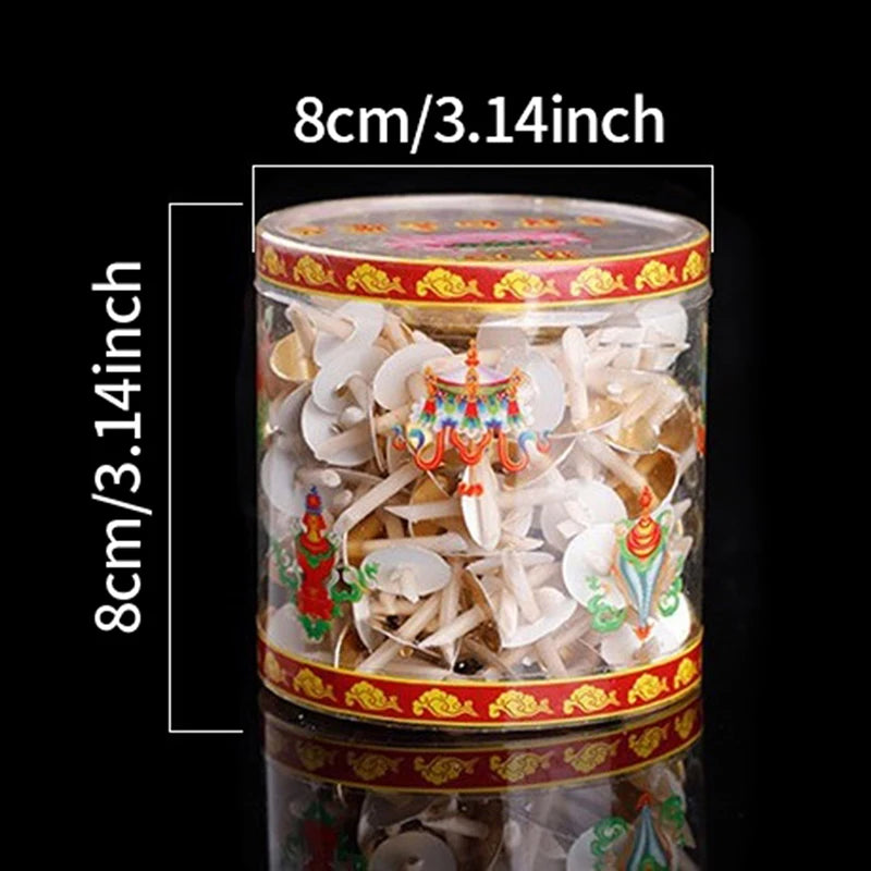 200 פתילות כותנה לחנוכיית שמן – עם בסיס עומד – תמונה 4